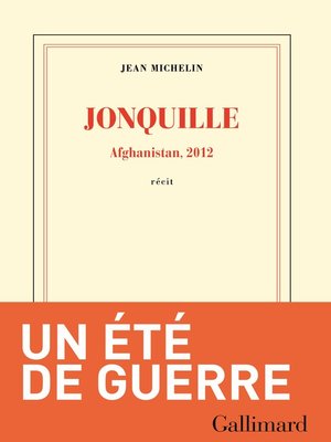 cover image of Jonquille. Afghanistan, 2012